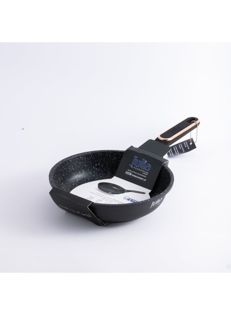 جوليا مِقلاة جوليا  إيليت برو بلس 22 سم - أسود - جرانيت أسود غير لاصق - يدعم الحث الحراري - Image 4